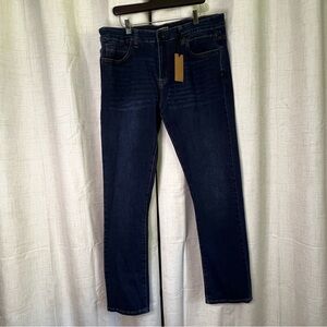 NEW!‎ Kenneth Cole New York Men's Stretch Denim Tapered Fit Jeans Size 36x32